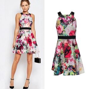 TED BAKER Samra Floral Swirl Skater Dress